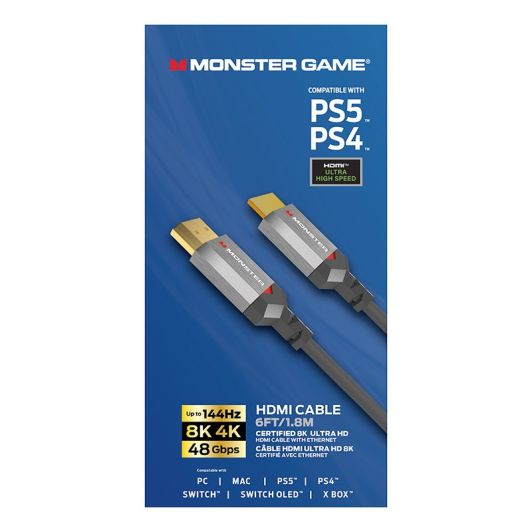Câble MONSTER HDMI GAMING 8K HDR 48GBPS 1,8M